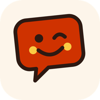 The Disbigle logo: a winking speech bubble